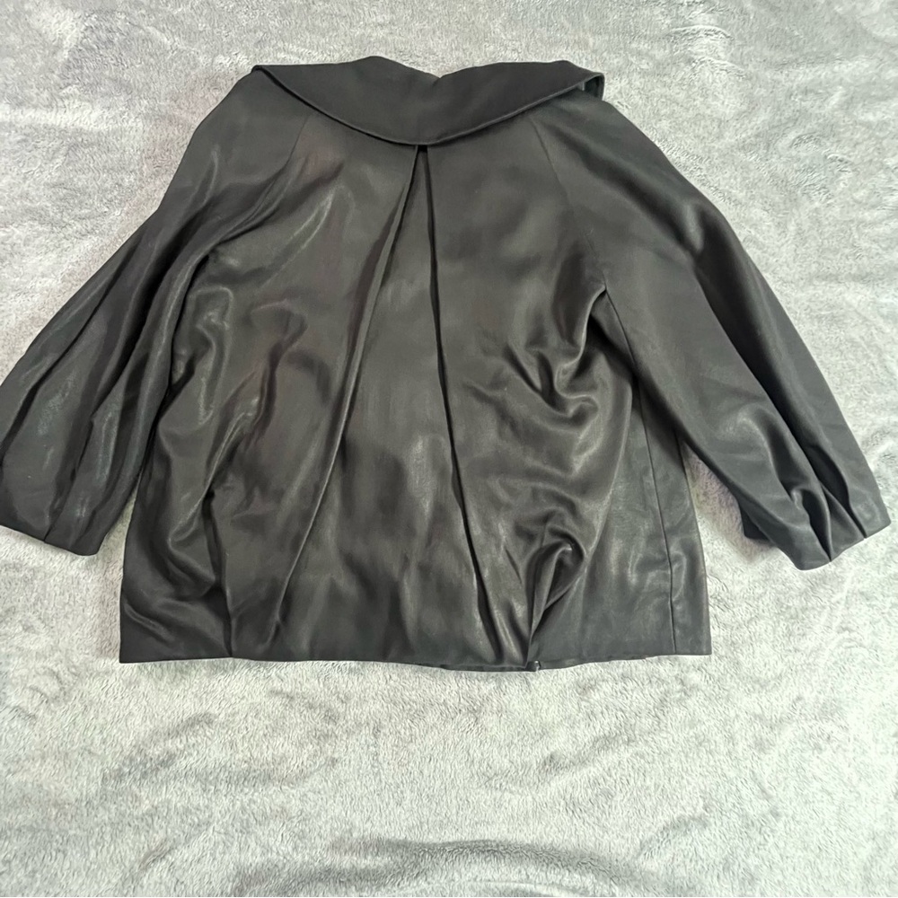 Marc by Marc Jacobs Medium Black Asymmetric Cropped Zip Jacket - Picture 9 of 9